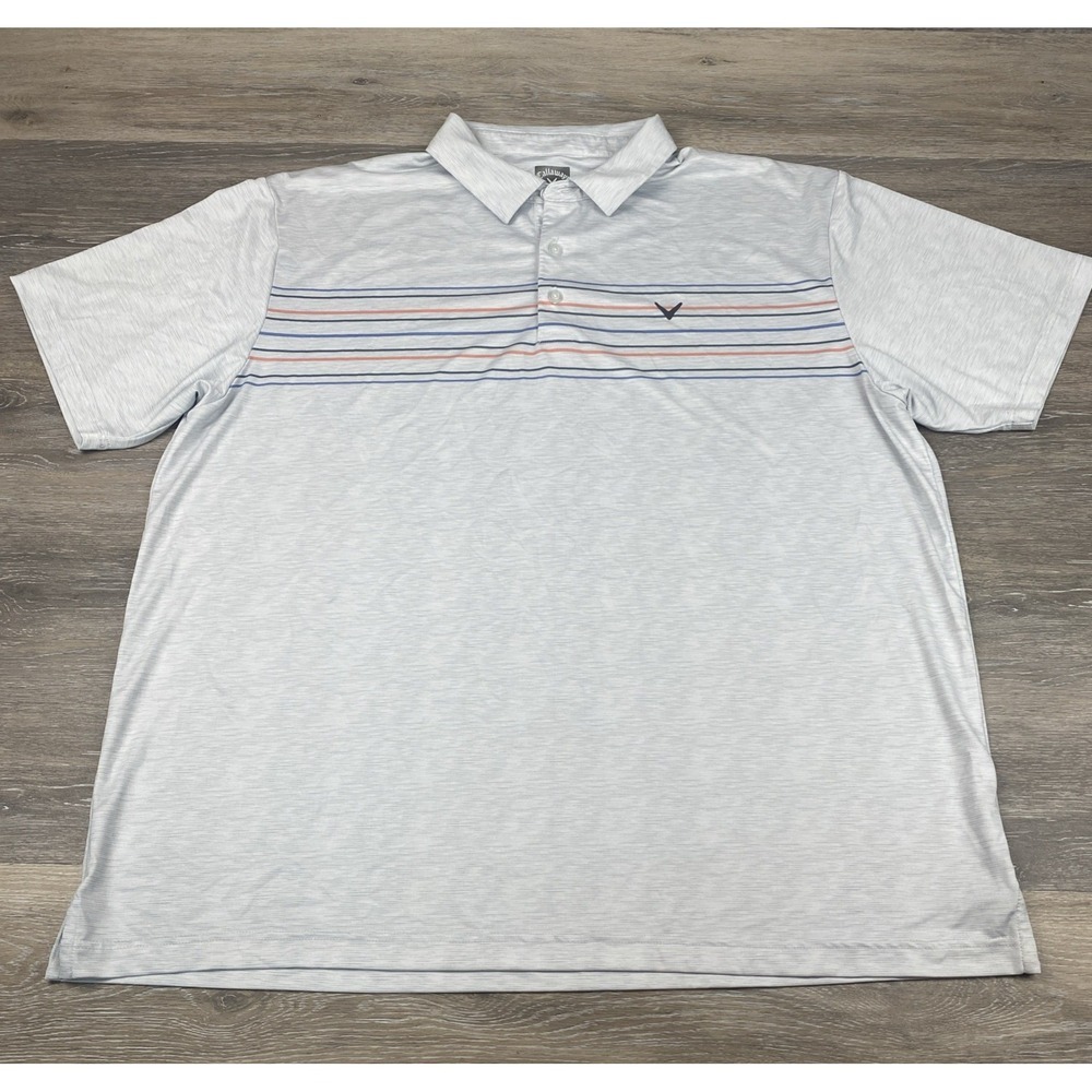 (3) Callaway Opti-Dri Polo Shirt Mens 2XL Golf Stretch S/S Pullover - Picture 9 of 16